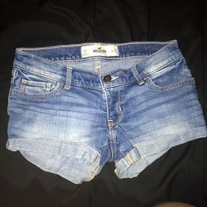 denim hollister shorts